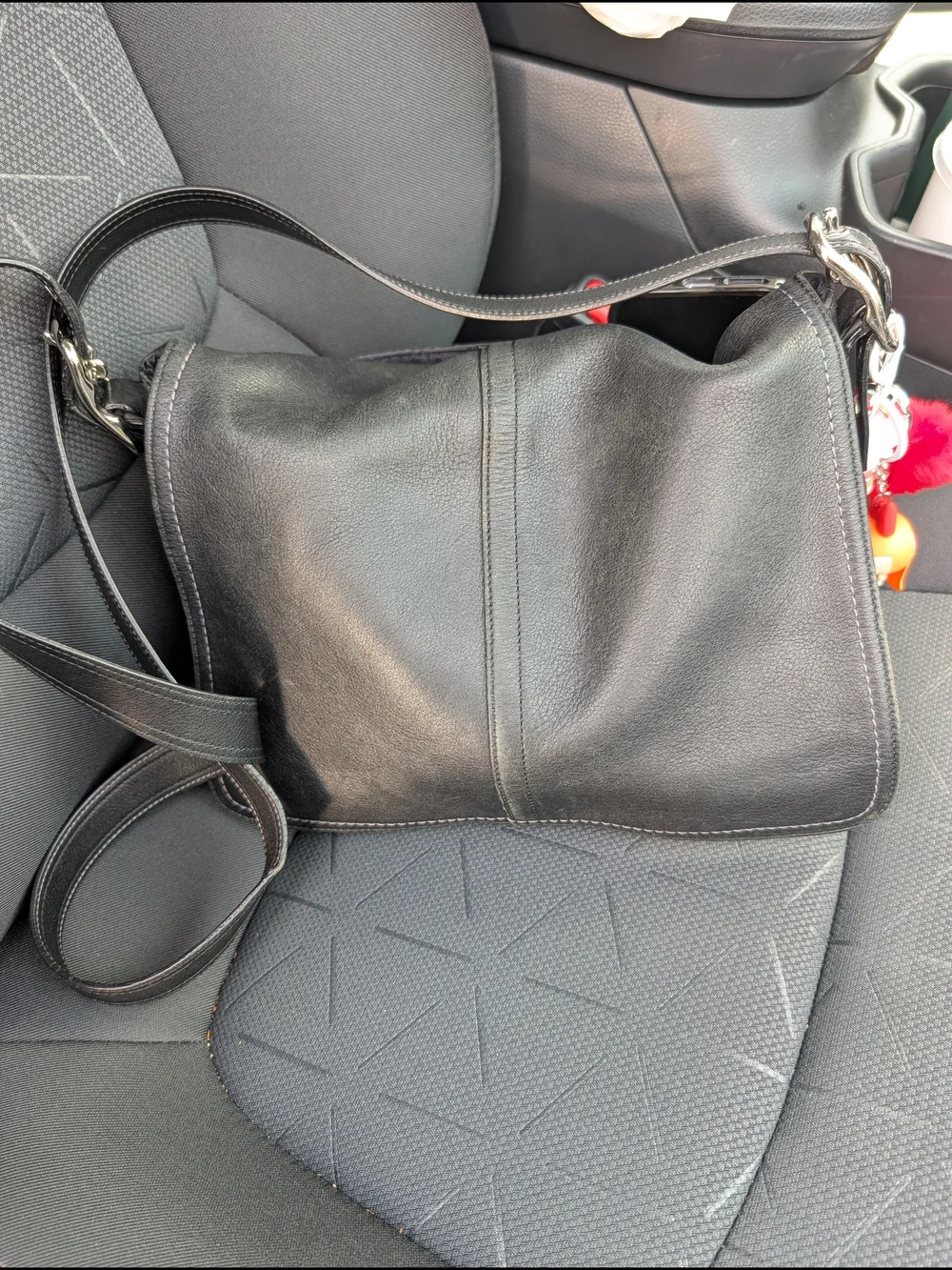 Coach Black Leather Shoulder Bag